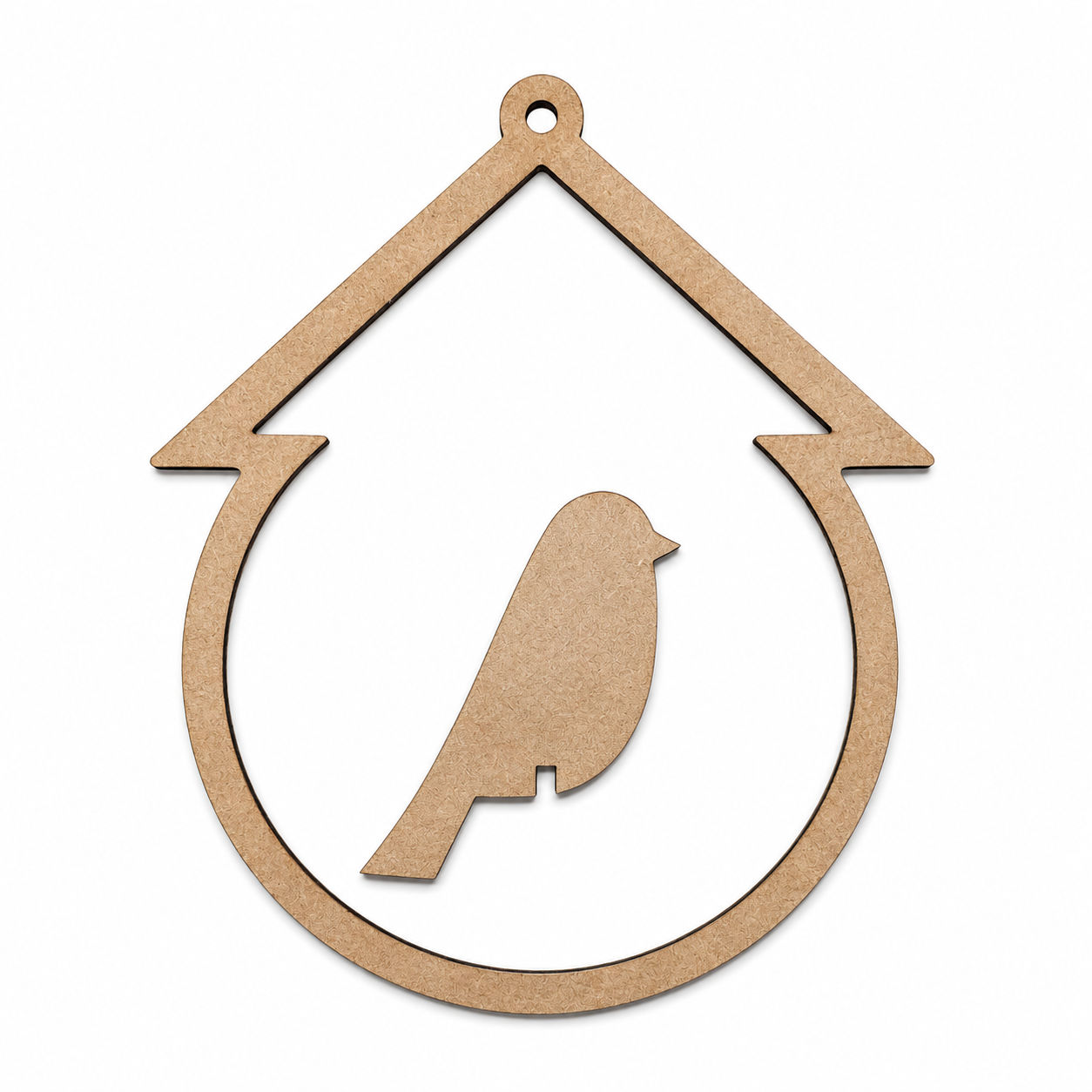 Colgante casa de pájaro MDF