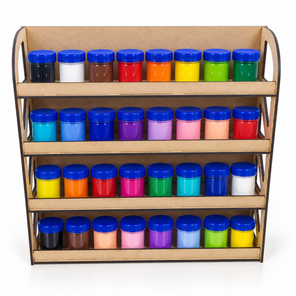 Organizador o repisa de 4 niveles de MDF - Imagen 2