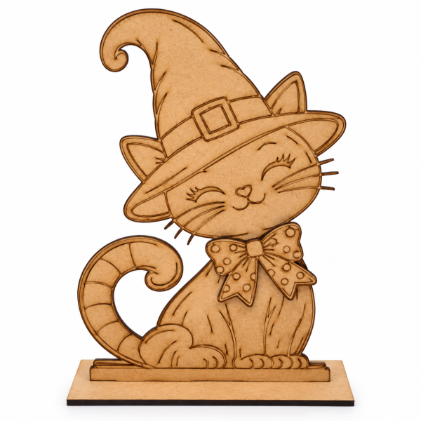 Gatos de Halloween MDF 3mm - Imagen 3