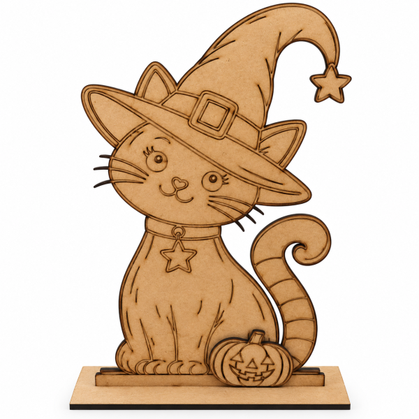 Gatos de Halloween MDF 3mm - Imagen 5