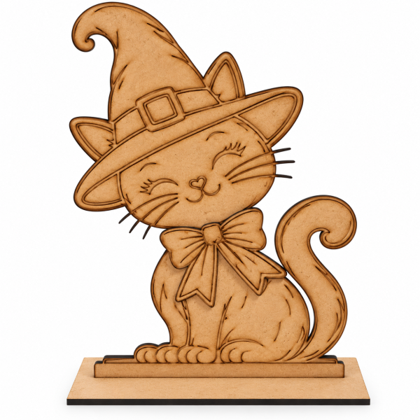 Gatos de Halloween MDF 3mm - Imagen 4