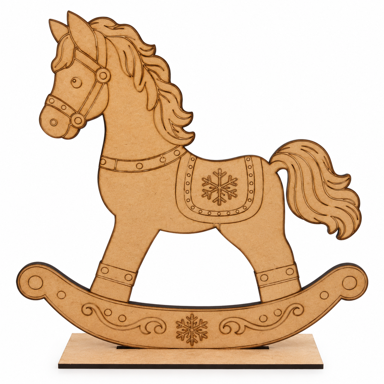 Caballito Mecedor Navideño MDF 3mm