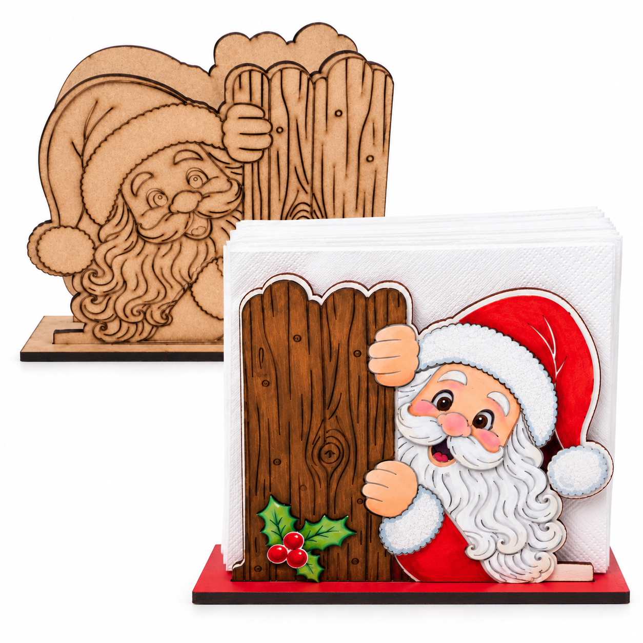 Servilletero de Papá Noel